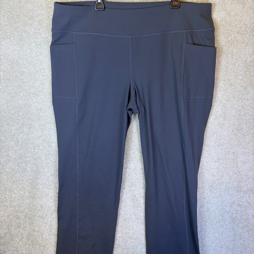Skechers Go Walk Pants Womens 2XL Gray High Waist Straight Leg Pockets UPF 40+